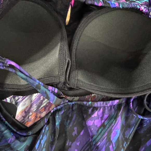 Miraclesuit Peephole Tankini Swim Top Mood‎ Ring Size 16 Printed NWT SW-2088 - Picture 5 of 11